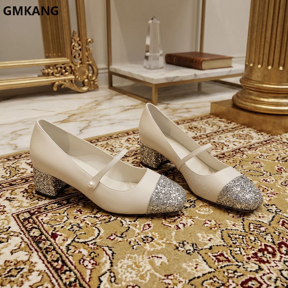 Leather Classic Strap - Zapatos Clásicos Mary Jane con Plataforma