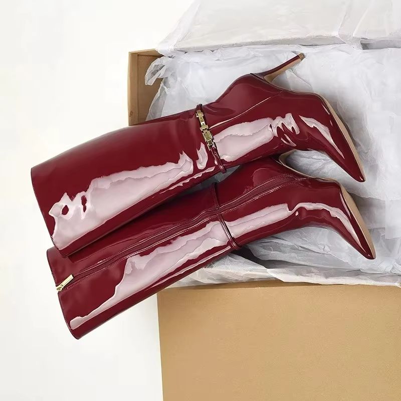 Leather Classic Strap - Botas Largas de Mujer de Charol