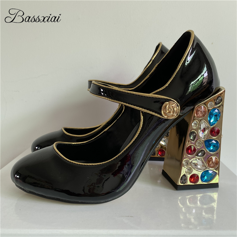 Zapatos de tacón alto cuadrado - Leather Classic Strap reseña y precio