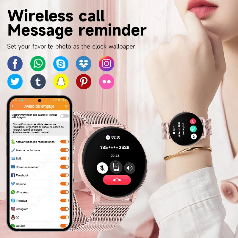 Reloj Inteligente LIGE con Lla - Smartwatch Custom reseña y precio