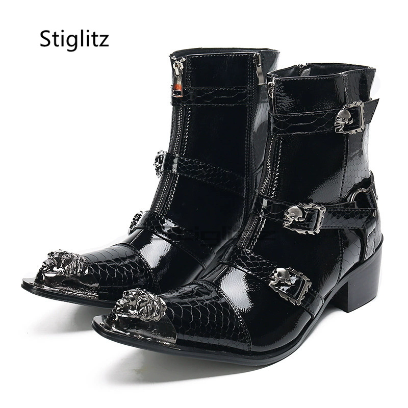 Botas Chelsea de charol para h - Leather Classic Strap reseña y precio