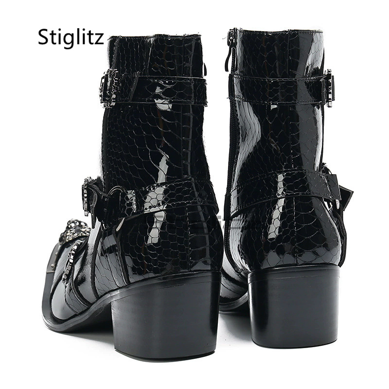 Botas Chelsea de charol para h - Leather Classic Strap reseña y precio