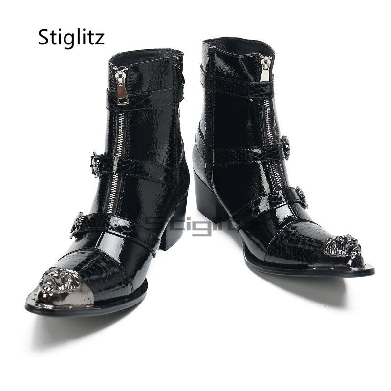 Botas Chelsea de charol para h - Leather Classic Strap reseña y precio