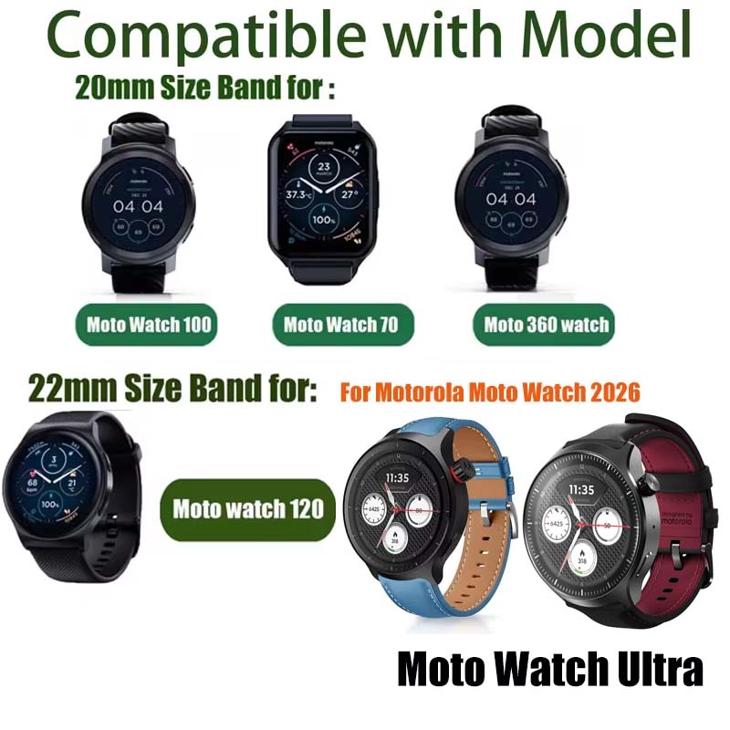 Correa de reloj de 20 mm y 22  - Motorola Smartwatch Accessories reseña y precio